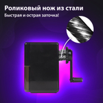 Точилка механическая BRAUBERG "BLACK JACK" крепление к столу металлический механизм цвет чёрный (2 штуки в упаковке)