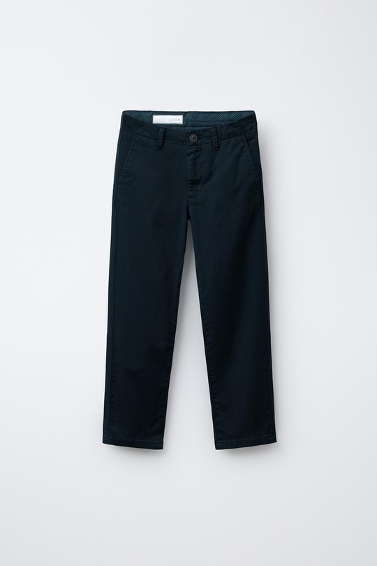 ZARA БРЮКИ ЧИНОС, ТЕМНО-СИНИЙ