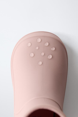 ZARA РЕЗИНОВЫЕ САПОГИ, РОЗОВЫЙ
