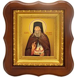 Назарий чудотворец Валаамский, Саровский (Кондратьев) преподобный. Икона на холсте.