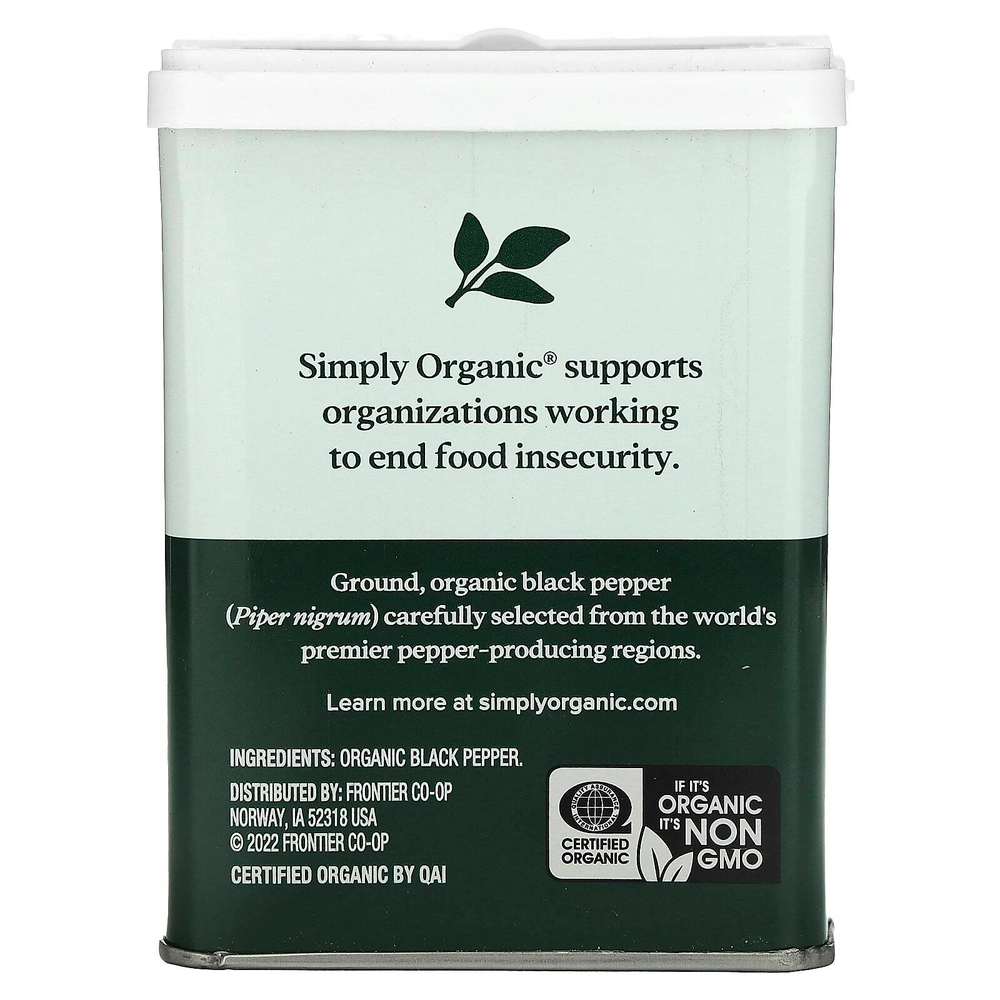 Simply Organic, черный перец, 113,4 г (4 унции)