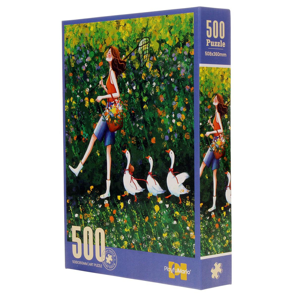Пазл Девочка и гуси 500эл., коробка C-42085