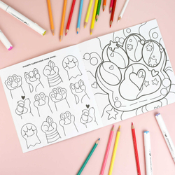 Книжка-раскраска для детей "У меня лапки" арт. 71054 КОТИКИ И ТАБА-ЛАПКИ /215x215 мм, 8 л., блок - офсет 100 г/м², печать в одну краску, обл - мелованный картон 200 г/м², выборочный УФ-лак, мягкий переплёт (2 скобы),