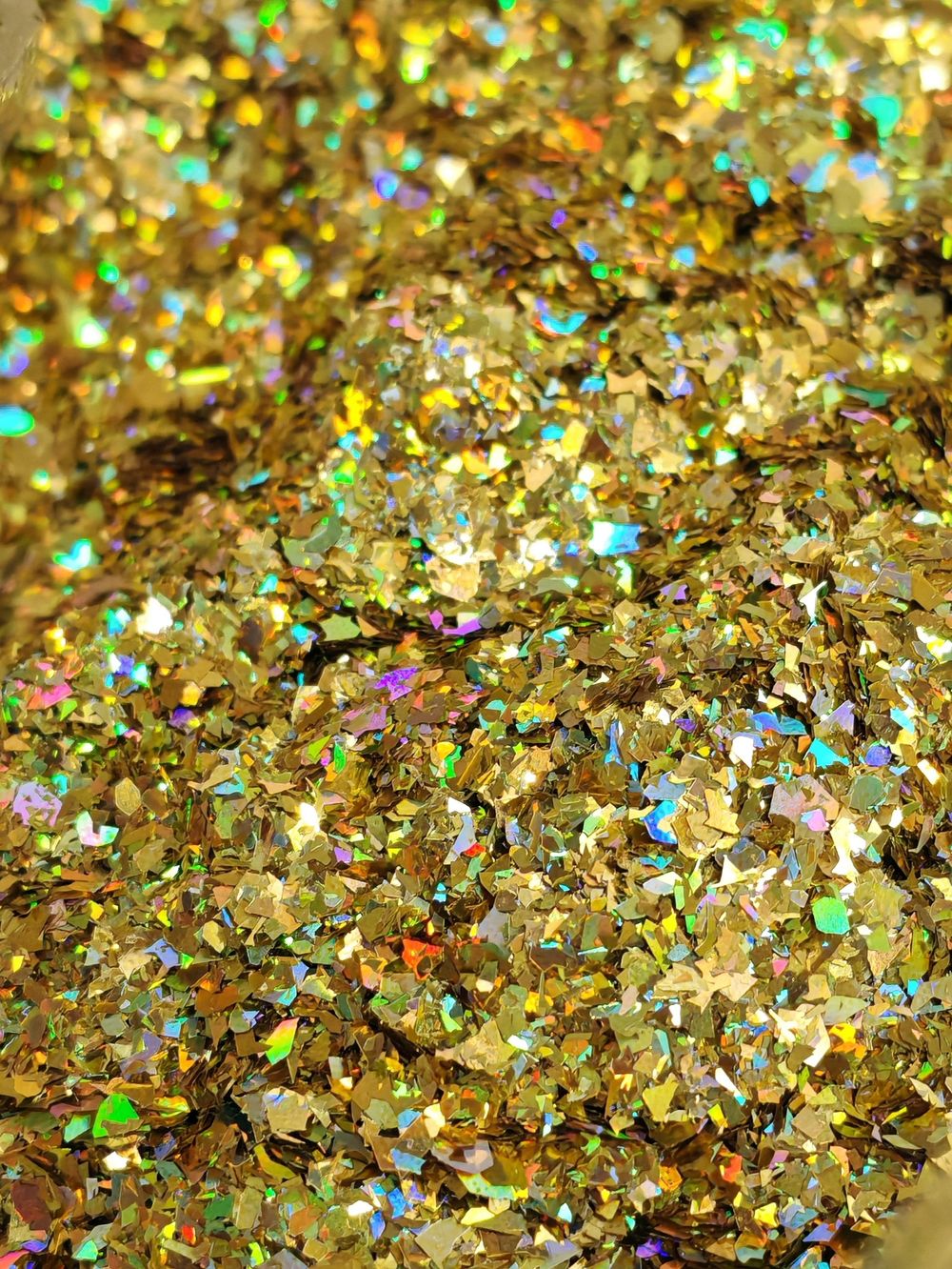 Хлопья - слюда 88807 Золото голографик - для литья изделий и творчества