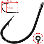 Крючок VMC 7106BN Карп Чёрный никель -