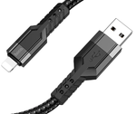 Кабель HOCO U110 USB-Lightning 2.4А 1.2м Braided Black