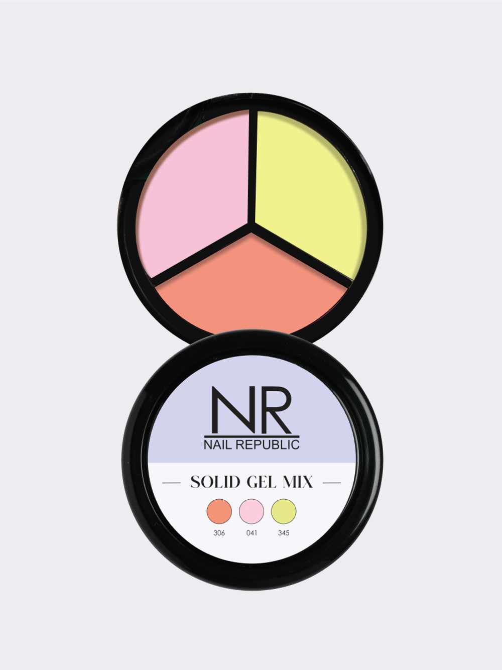 NR Solid Gel Mix Твердые гель-лаки Palette 09 (306, 041, 345), 3х5гр