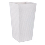 Кашпо напол. Ротанг со вставкой (340х615) (белый)