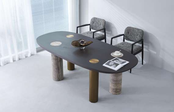 Стол овальный 9712, 220х100 см