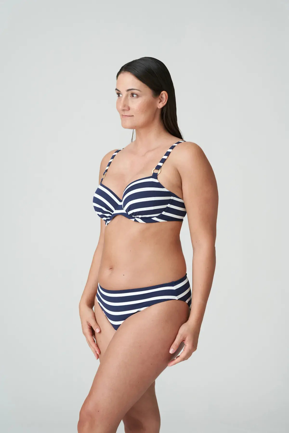 PRIMADONNA Топ с полной чашкой, морской синий/белый