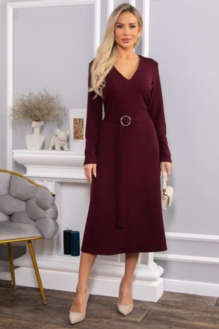 Платье трикотажное Парижанка (бордовое) П14622-10М LT Collection