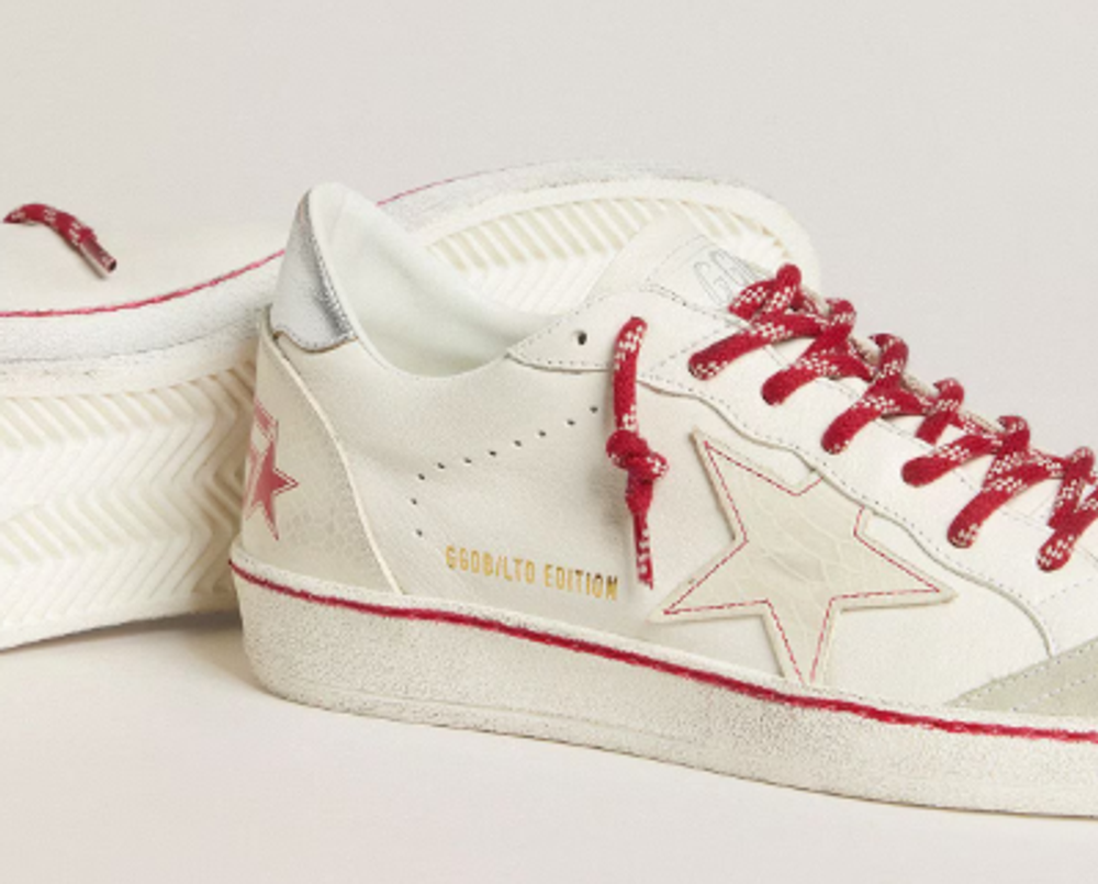 Кеды Women’s Ball Star LTD CNY in white leather with a lived-in effect