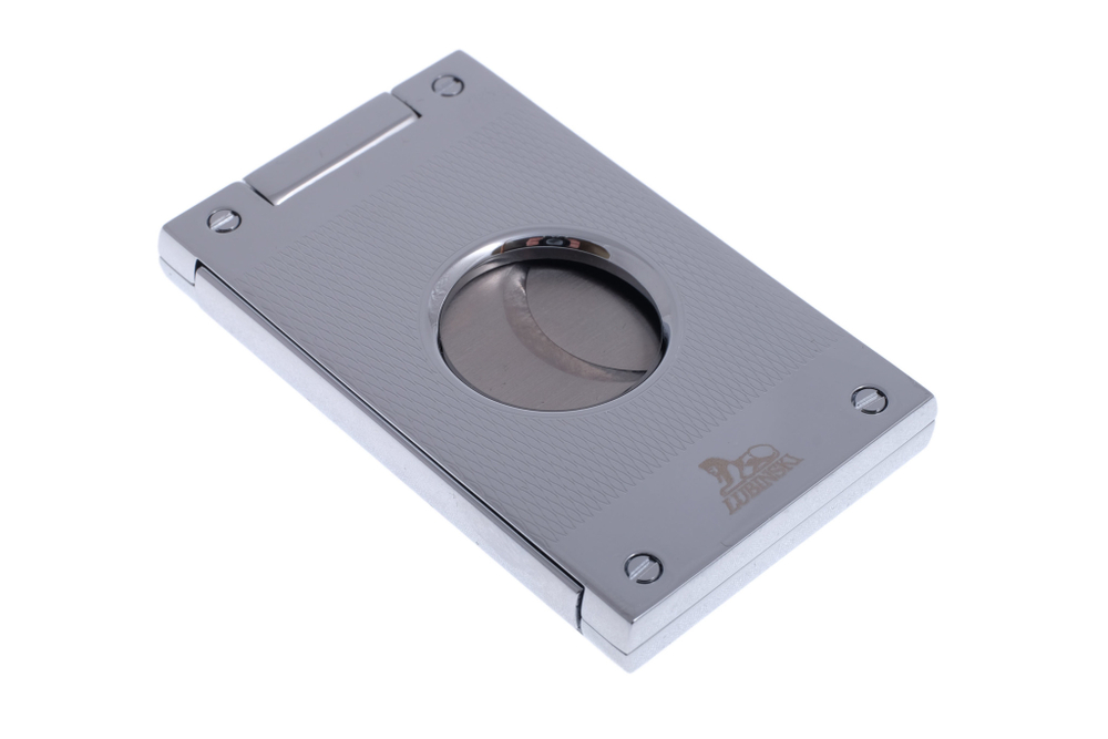 Гильотина сигарная Lubinski FTL60 серебристая в рубчик