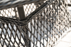 "Дольче" обеденная группа из искусственного ротанга, цвет графит