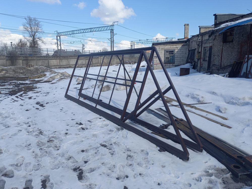 Комплект ворот для самостоятельной установки проем 5 метров из трубы 60/40,40/20.