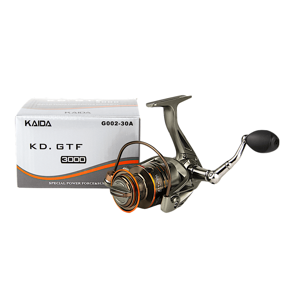 Катушка Kaida KD.GTF G002-50A 5000 bb4+1 (5.2:1) 370г 0.285/0.33/0.37мм-180/145/115м Мет.шпуля