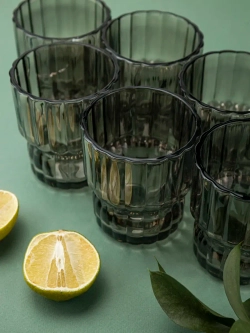 Набор бокалов для виски, 250 мл. 6 шт. Черные