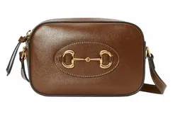 Маленькая женская сумка на плечо Gucci Horsebit 1955 коричневый