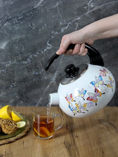 Чайник 2,5 л. эмалированный со свистком Kamille KM 1035