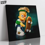 Картина Симпсон / The Simpsons в Gucci, холст с печатью на подрамнике, интерьерная, Постер Плакат