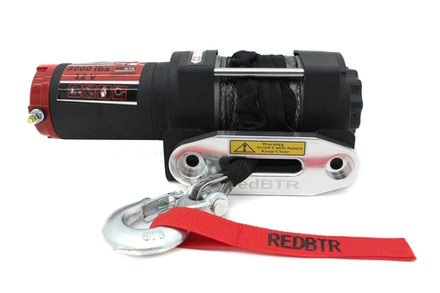 Лебедка для квадроцикла 12В 3000 lbs (1360 кг) (синтетический трос)