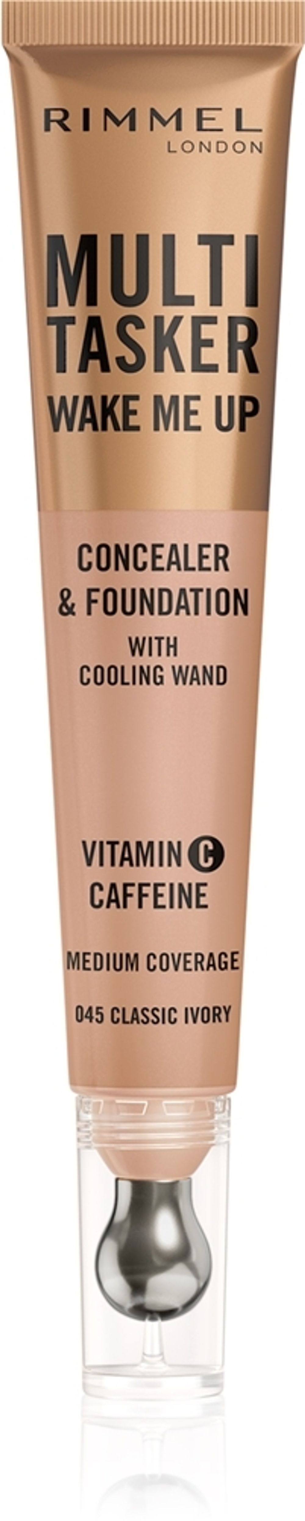 Rimmel Multi-Tasker Wake Me Up - Тональный крем и консилер с осветляющим эффектом, 20 ml