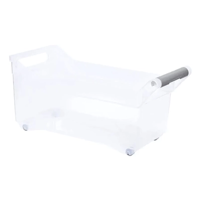 Органайзер с ручкой на колесах 7л прозрачный