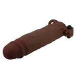 Коричневая насадка на пенис Xerxes - 22 см. (Цвет: коричневый)