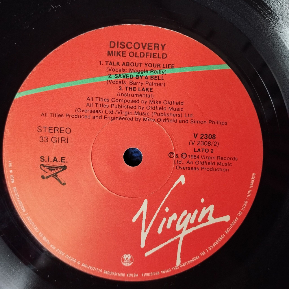 Винтажная виниловая пластинка LP Mike Oldfield Discovery (Italy 1984)