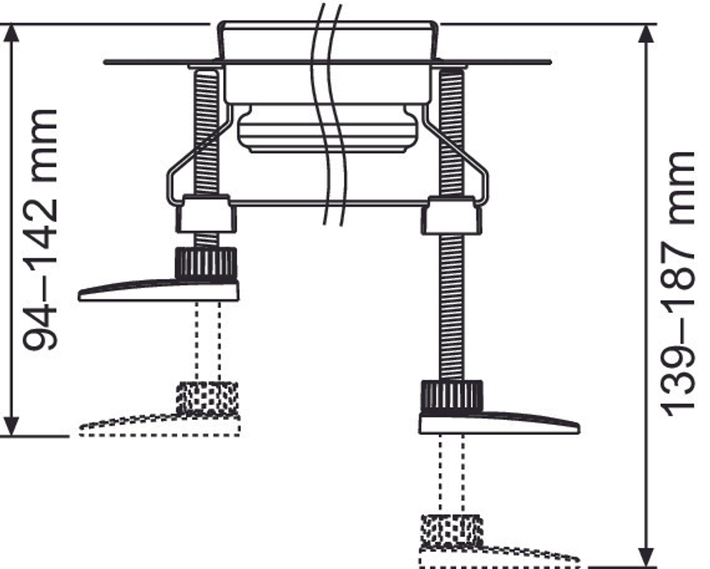 Комплект опор TECEdrainline 137-184мм