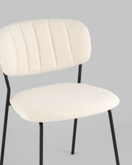 Стул Кэрол без подлокотников букле белый