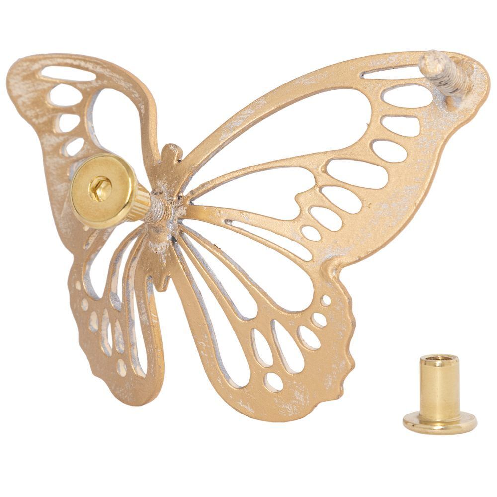 Ручка мебельная Бабочки 130 Айвори