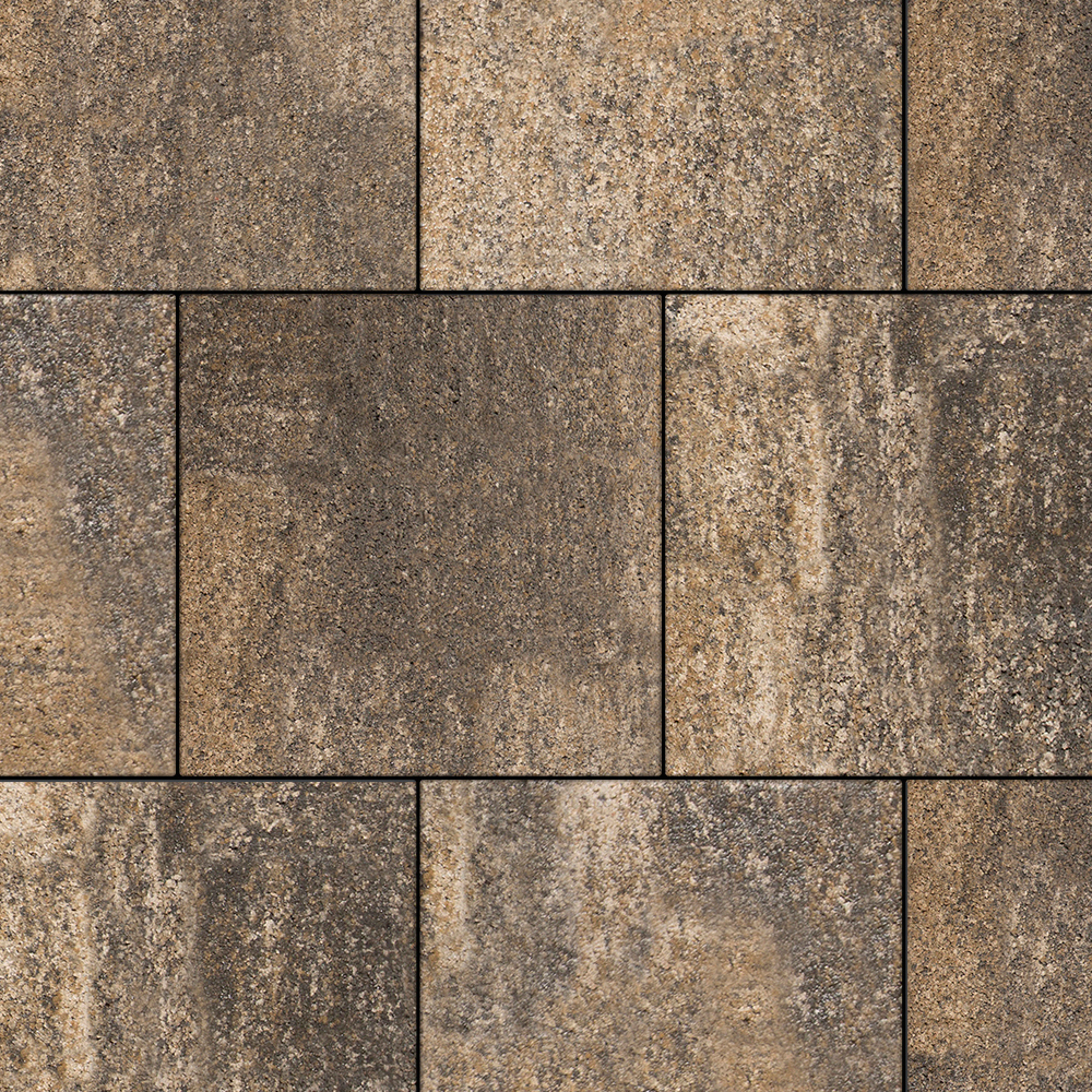 Тротуарная плитка КВАДРАТ 400х400 мм - Листопад гладкий Старый замок