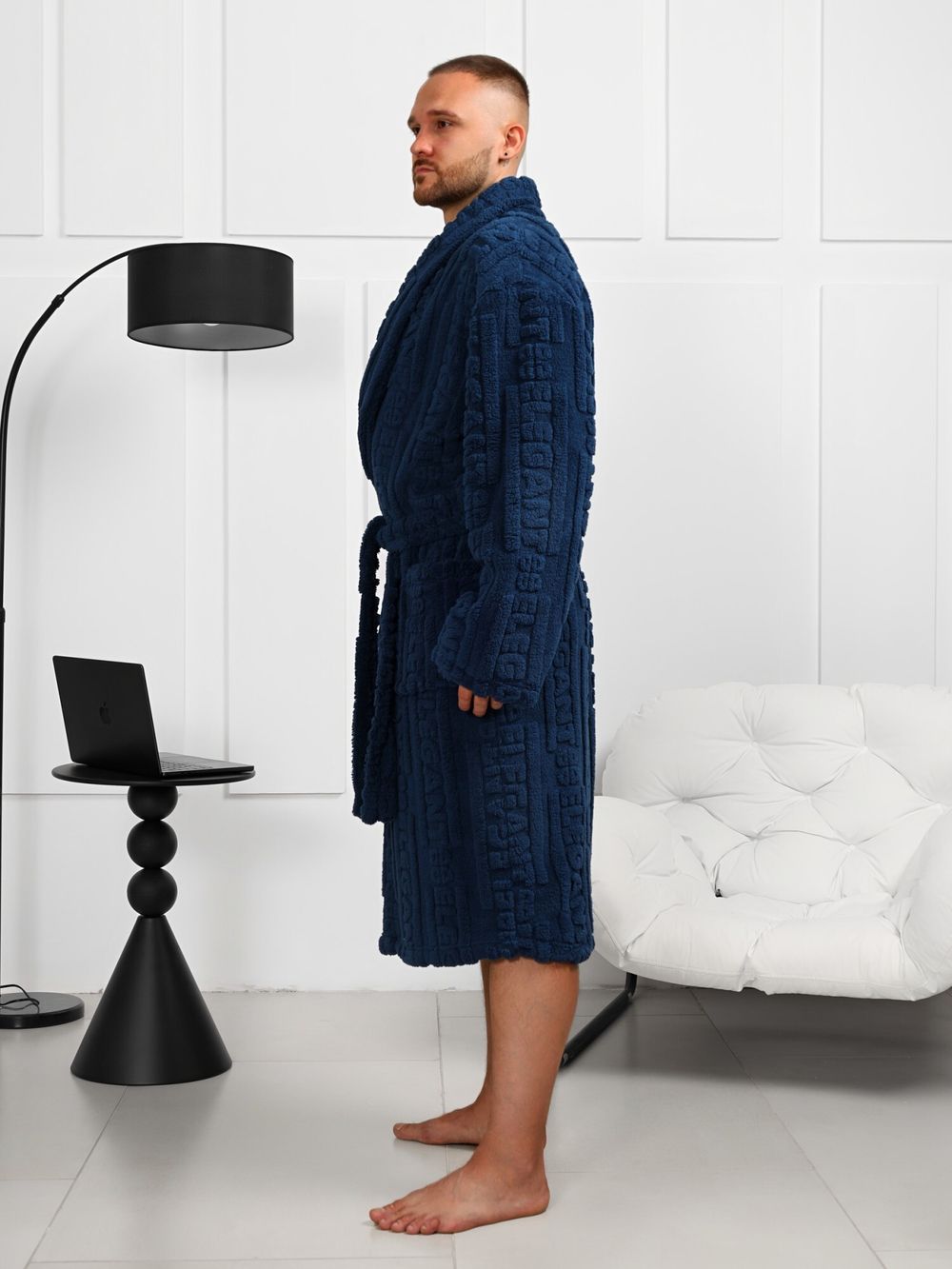 Халат мужской Идеал-3 Виотекс СИНИЙ