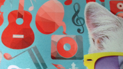 Микровелюр Xpoint (Икспоинт) 0030.02 Кошка с гитарой