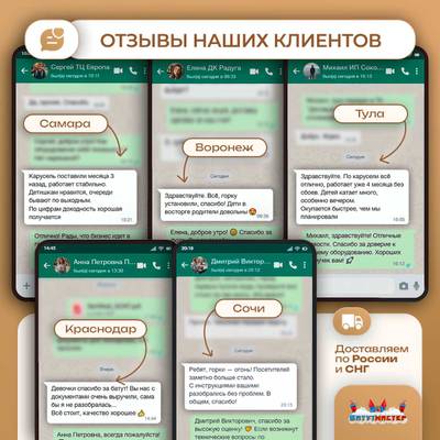 Электрическая свадебная карусель «Белая сказка» с LED-подсветкой, 6 мест