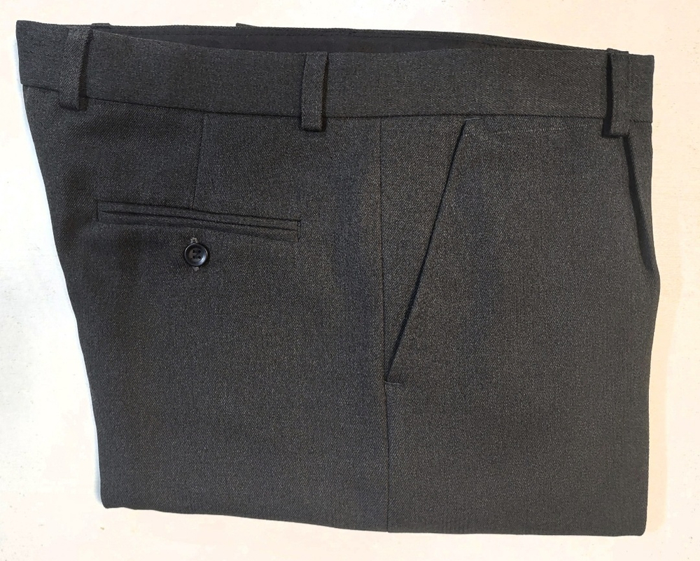 Брюки мужские чёрные демисезонные осенние весенние классические классика теплые шерстяные полушерсть костюмные офисные строгие деловые прямые 48 размер L XL