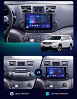 Магнитола для Toyota Highlander 2 U40 2007-2013 (крутилки активные) - Teyes CC3 на Android 10, QLED, ТОП процессор, 4Гб+32Гб, CarPlay, 4G SIM-слот