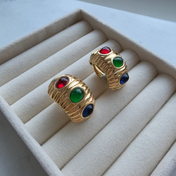 Клипсы Ciner с тремя кабошонами