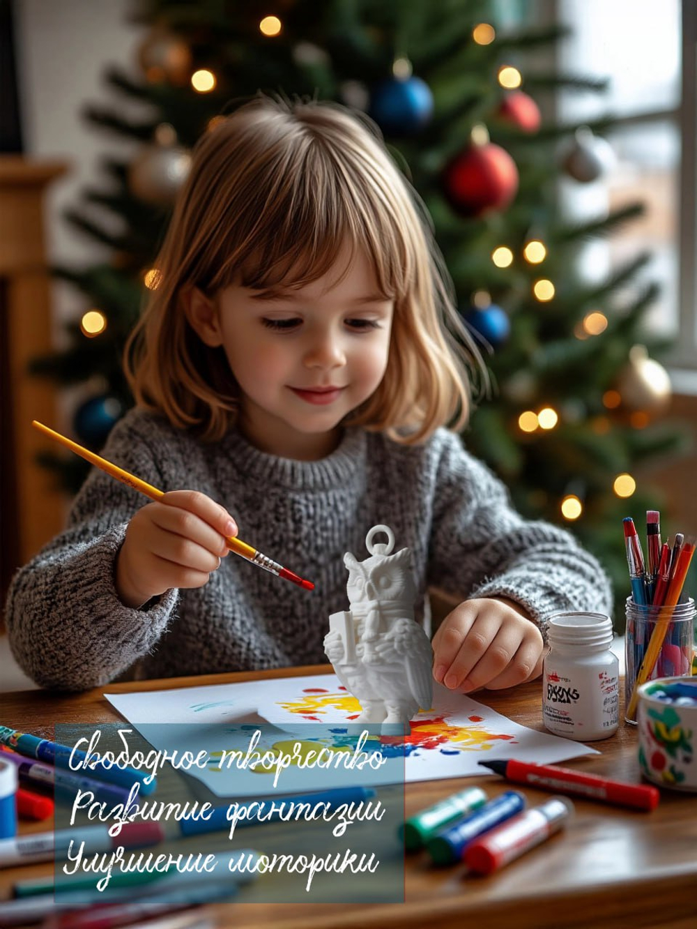 Ёлочная игрушка под покраску из пластика не раскрашенная белая