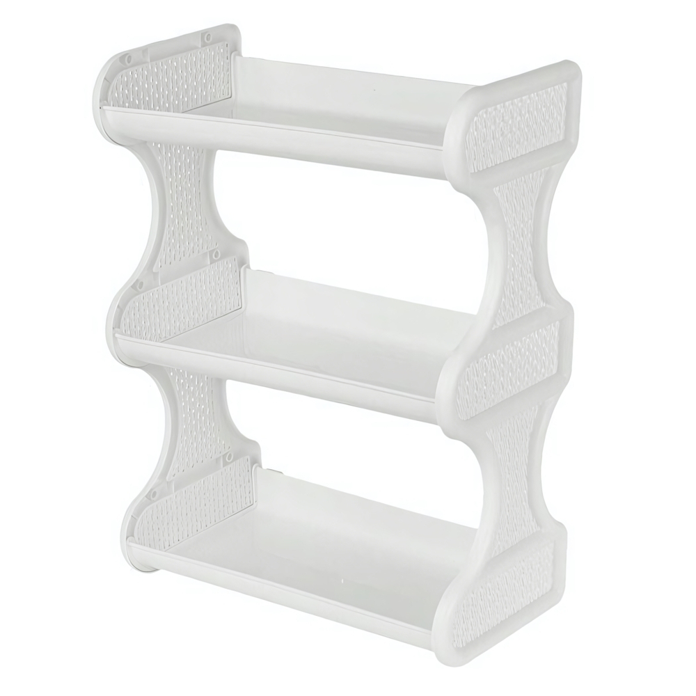 Полка навесная Keeplex Ajur трехсекционная 32,4х17х41,8см белое облако