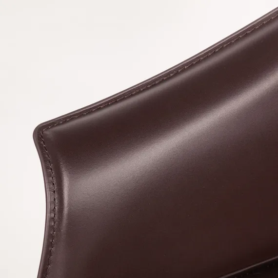 Полубарный стул Gio, коричневая кожа