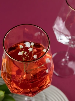 Бокалы для вина 2 шт с золотой каймой 430 мл