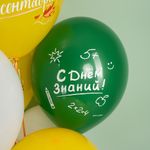 Шар (12''/30 см) Ура, 1 Сентября!, Ассорти, пастель, 2 ст, 25 шт.