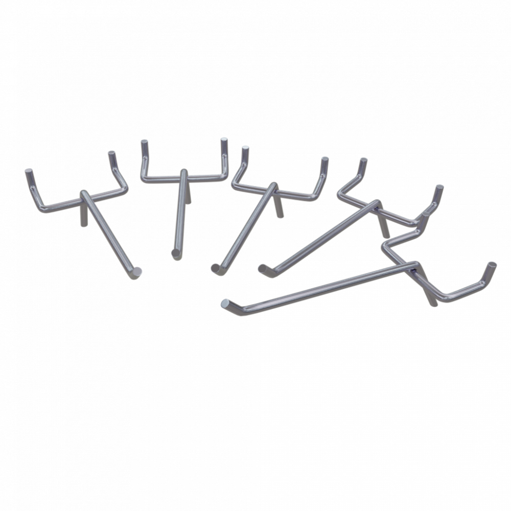 Крючок GAROPT для перфорированной панели / экрана верстака, 100мм (компл. 5 шт)