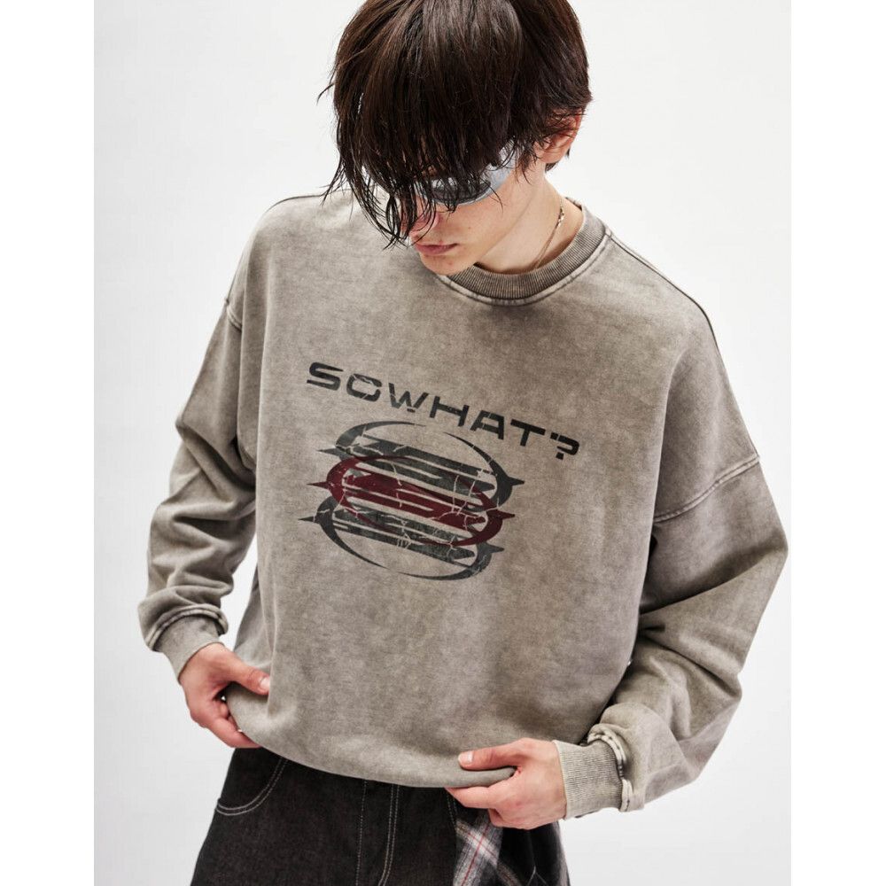 Толстовка SoWhat? из плотного хлопка OPM серая