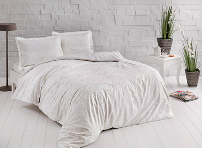 Комплект постельного белья ТАЧ Сатин 1-спальный "CASTILLO" V01-Кремовый