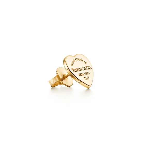 Серьги Tiffany & Co. Heart Tag Stud в желтом золоте