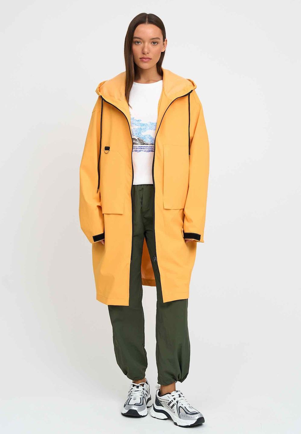 Плащ Kefirmaykifer Оверсайз желтый