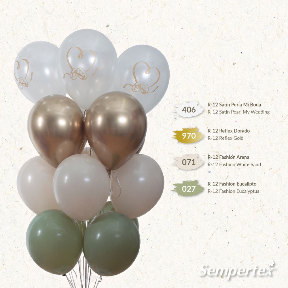 Шар (12''/30 см) Reflex, Зеркальный блеск, Золото (970), хром, 10 шт.